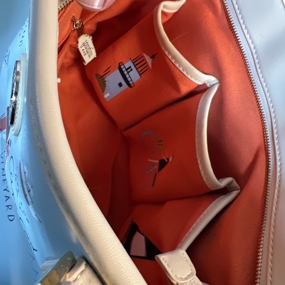 Spartina 449 Map Print Tote Cape Cod Long Island Coastal Nautical Purse - Picture 6 of 16